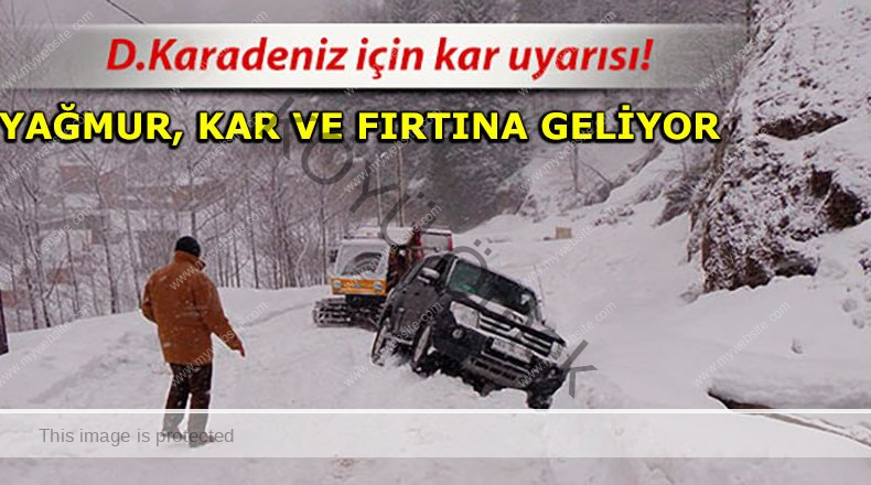YAĞMUR, KAR VE FIRTINA UYARISI