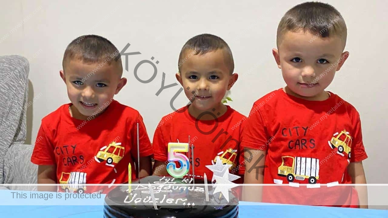 Gümüşhaneli üçüzler Recep, Tayyip ve Erdoğan 5 yaşına girdi