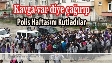 Arhavi Atatürk Ortaokulu Öğrencilerinden Polise Sürpriz